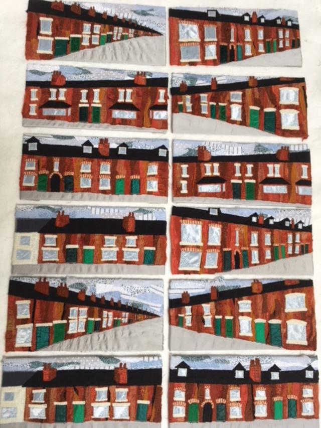 Beeston Terraces - machine applique